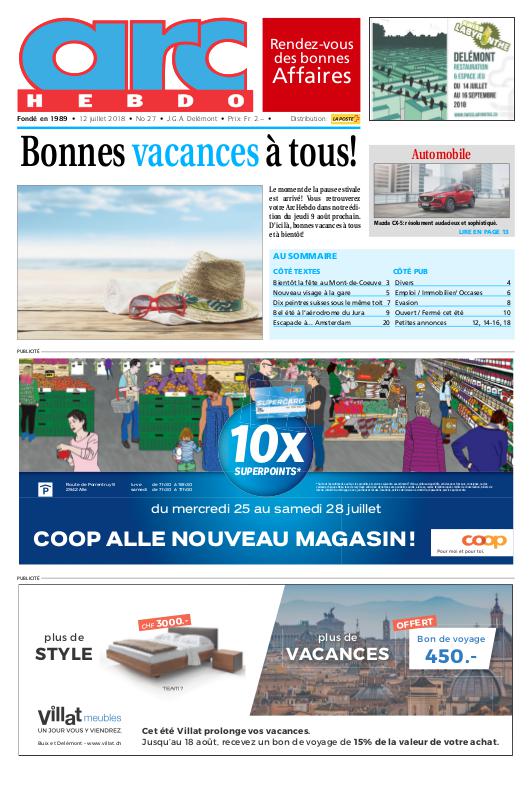 Jeudi 12 juillet 2018