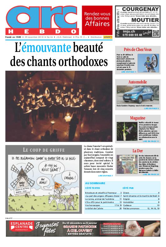 Jeudi 29 novembre 2018